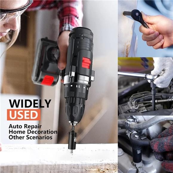 1/4”Drive Impact Socket Set, 52 PCS Mechanic Tool Set with 72-Tooth Ratchet - Picture 6 of 6